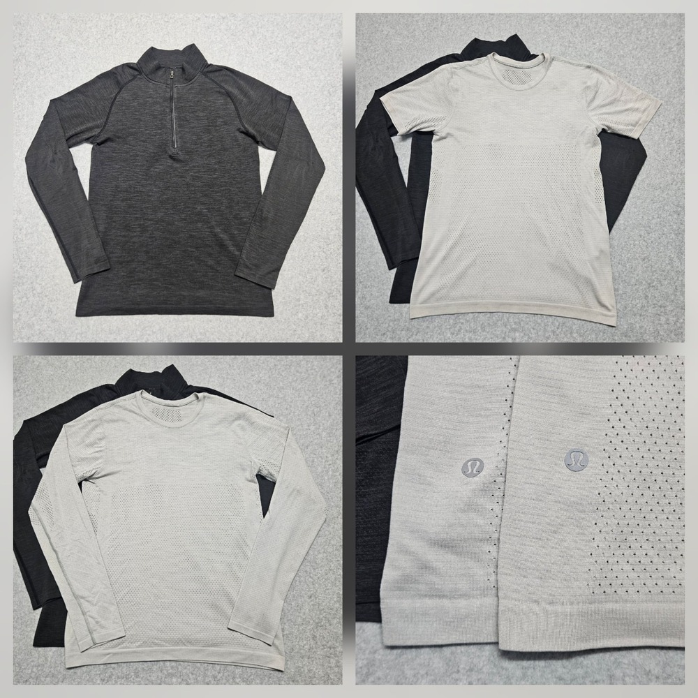 Lululemon Men's Metal Vent Tech Shirt Lot of 3 Small 1/4 Zip Pullover